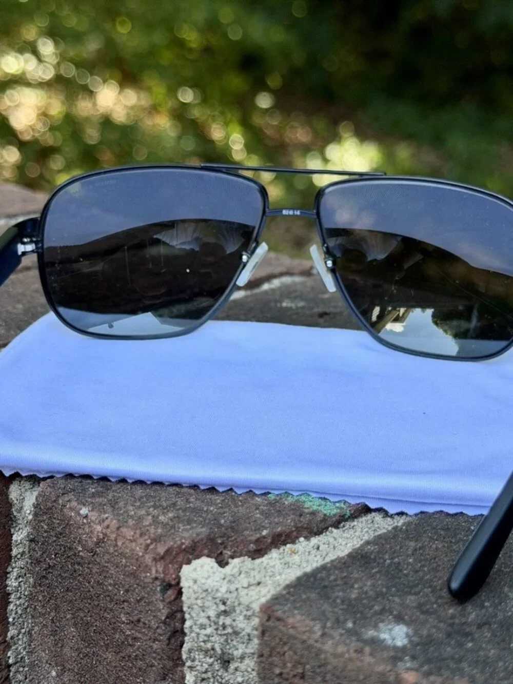 Armani Exchange AX2012S 606381 Matte Black Aviator Polarized Sunglasses 62mm